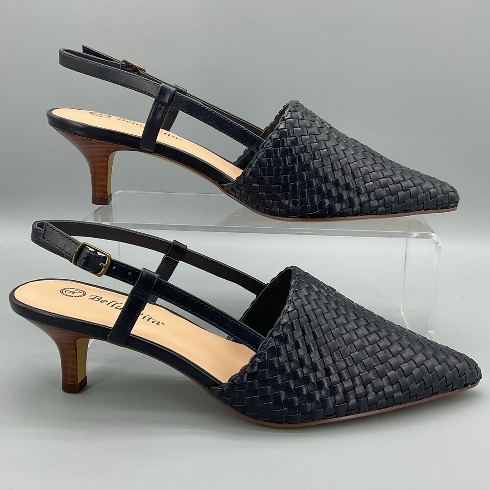 NEW Bella Vita Women’s Kaisley Slingback Pumps Black Size 11W